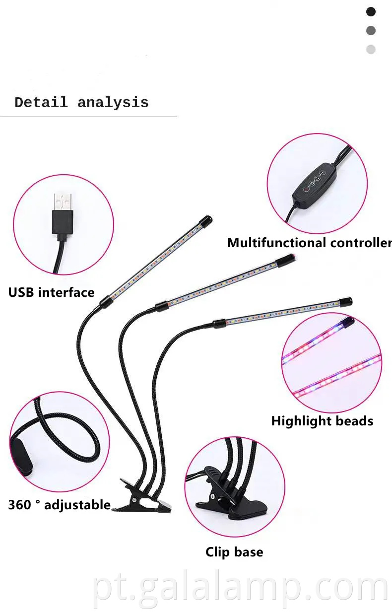 LED de espectro completo avançado cresce luz com timer e escurecimento